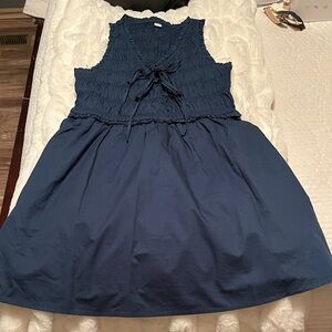 Old Navy Dark Blue Sleeveless cotton dress